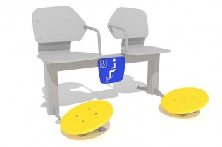 Zestaw podwójny ławka z ruchomymi platformami 1