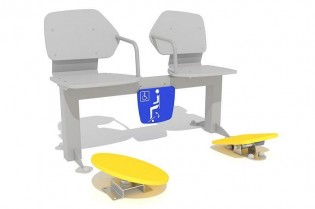 Zestaw podwójny ławka z ruchomymi platformami 3
